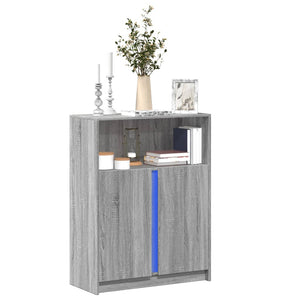 LED Sideboard Grau Sonoma 77x34x100 cm