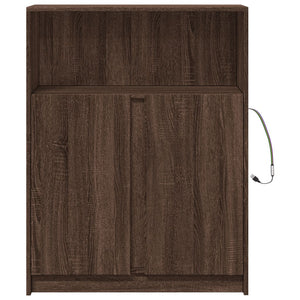 LED Sideboard Braun Eichen-Optik 77x34x100 cm