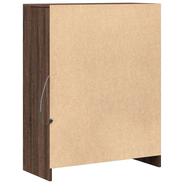 LED Sideboard Braun Eichen-Optik 77x34x100 cm