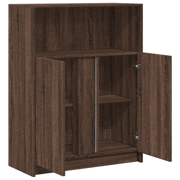 LED Sideboard Braun Eichen-Optik 77x34x100 cm
