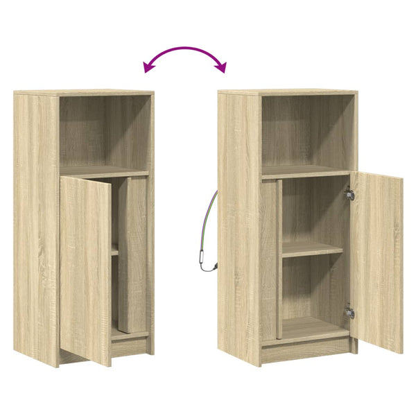 LED Sideboard Sonoma Eiche 100cm
