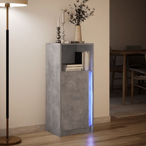 LED Sideboard Betongrau 100 cm