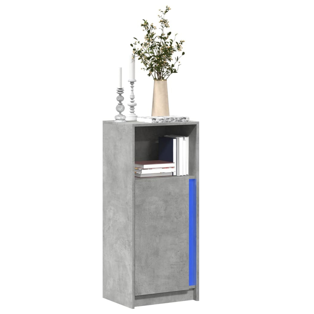LED Sideboard Betongrau 100 cm