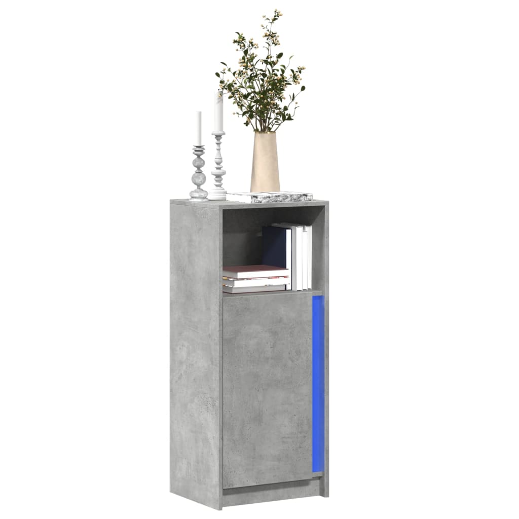 LED Sideboard Betongrau 100 cm