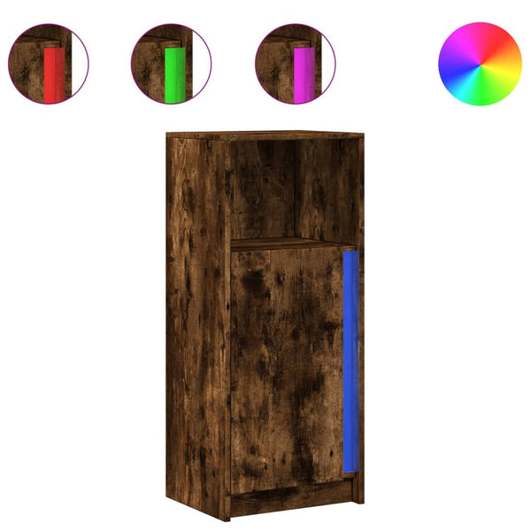 LED Sideboard Räuchereiche 100 cm