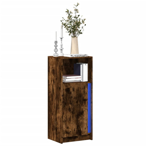 LED Sideboard Räuchereiche 100 cm