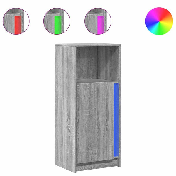 LED Sideboard Grau Sonoma 100cm
