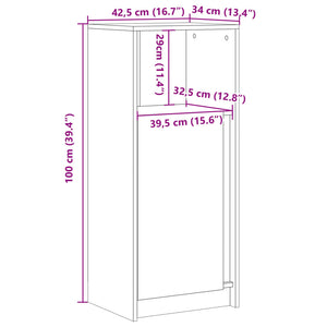 LED Sideboard Grau Sonoma 100cm