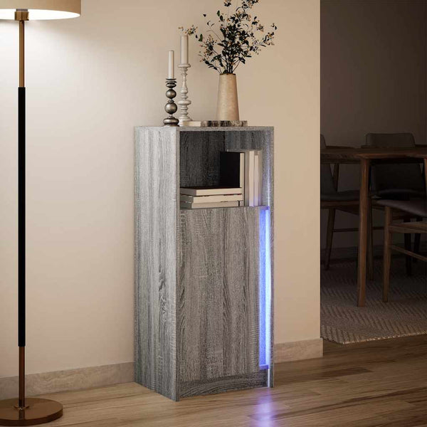 LED Sideboard Grau Sonoma 100cm