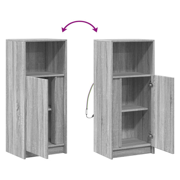 LED Sideboard Grau Sonoma 100cm