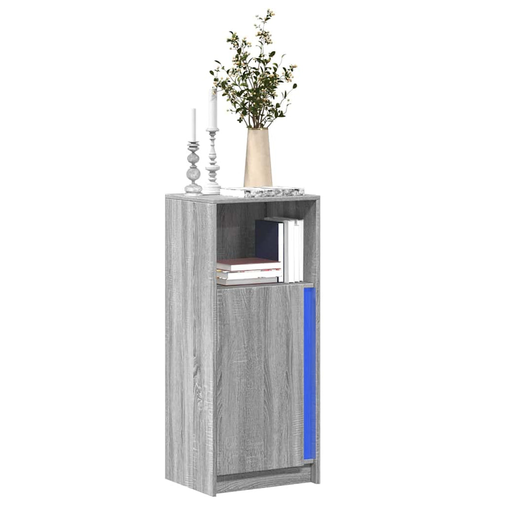LED Sideboard Grau Sonoma 100cm