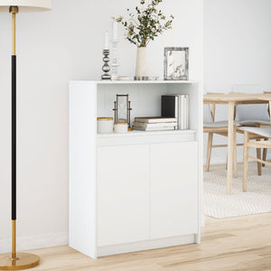 Sideboard Weiß mit LED 72x34x100 cm