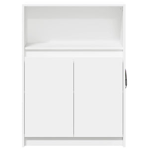 Sideboard Weiß mit LED 72x34x100 cm