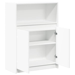 Sideboard Weiß mit LED 72x34x100 cm