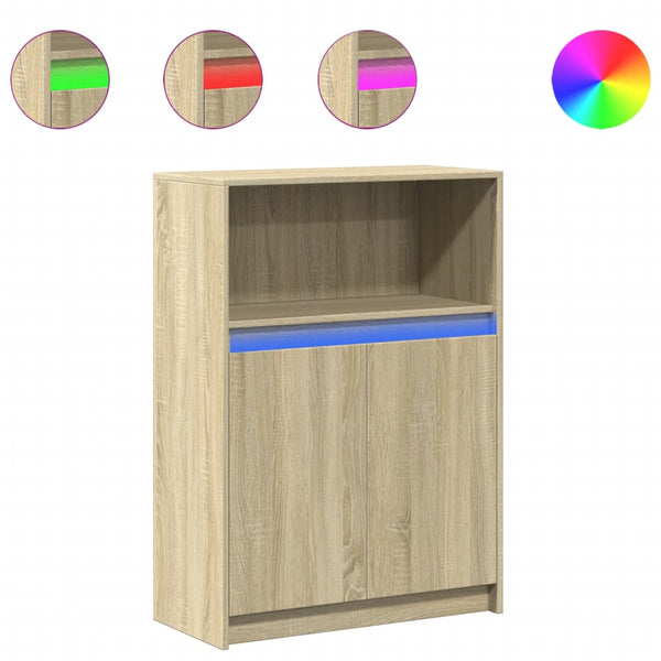 LED Sideboard Sonoma Eiche 72x34x100 cm
