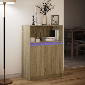 LED Sideboard Sonoma Eiche 72x34x100 cm