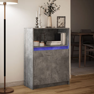 LED Sideboard Betongrau 72x34x100cm