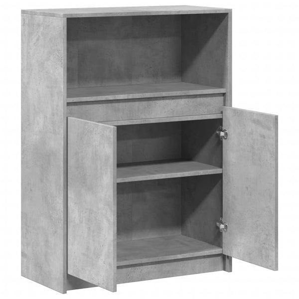 LED Sideboard Betongrau 72x34x100cm