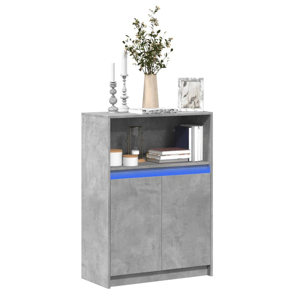 LED Sideboard Betongrau 72x34x100cm