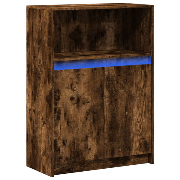 Sideboard Räuchereiche mit LED 72x34x100 cm
