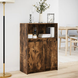 Sideboard Räuchereiche mit LED 72x34x100 cm