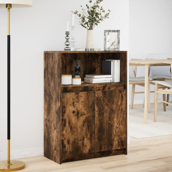 Sideboard Räuchereiche mit LED 72x34x100 cm