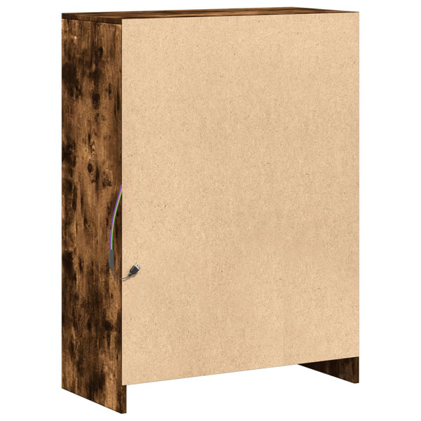 Sideboard Räuchereiche mit LED 72x34x100 cm