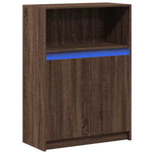Sideboard Braun Eichen-Optik mit LED