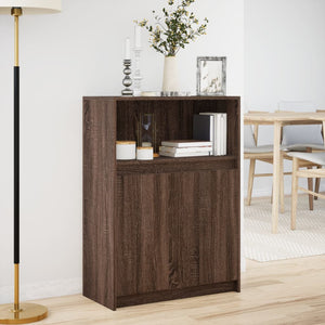 Sideboard Braun Eichen-Optik mit LED