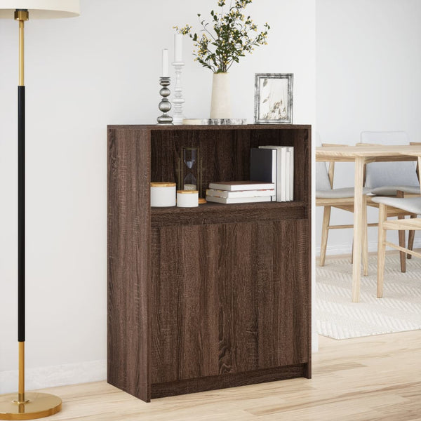 Sideboard Braun Eichen-Optik mit LED