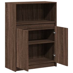 Sideboard Braun Eichen-Optik mit LED