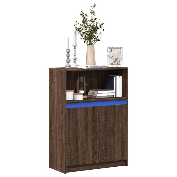 Sideboard Braun Eichen-Optik mit LED