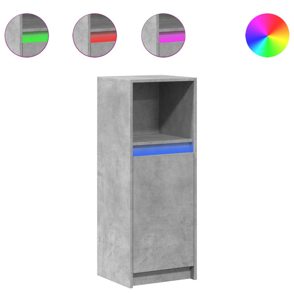 LED Sideboard Betongrau 38x34x100 cm