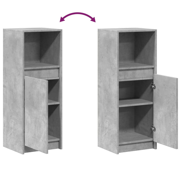 LED Sideboard Betongrau 38x34x100 cm