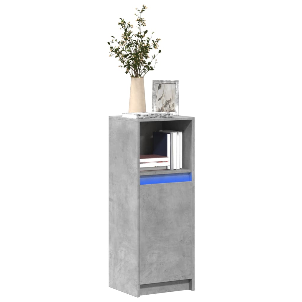 LED Sideboard Betongrau 38x34x100 cm