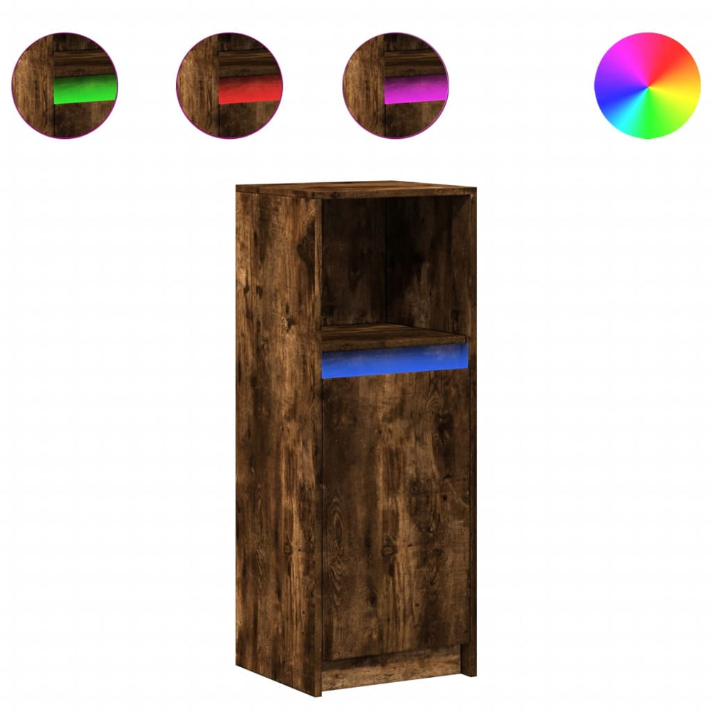 LED Sideboard Räuchereiche 100 cm
