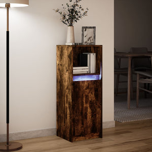 LED Sideboard Räuchereiche 100 cm