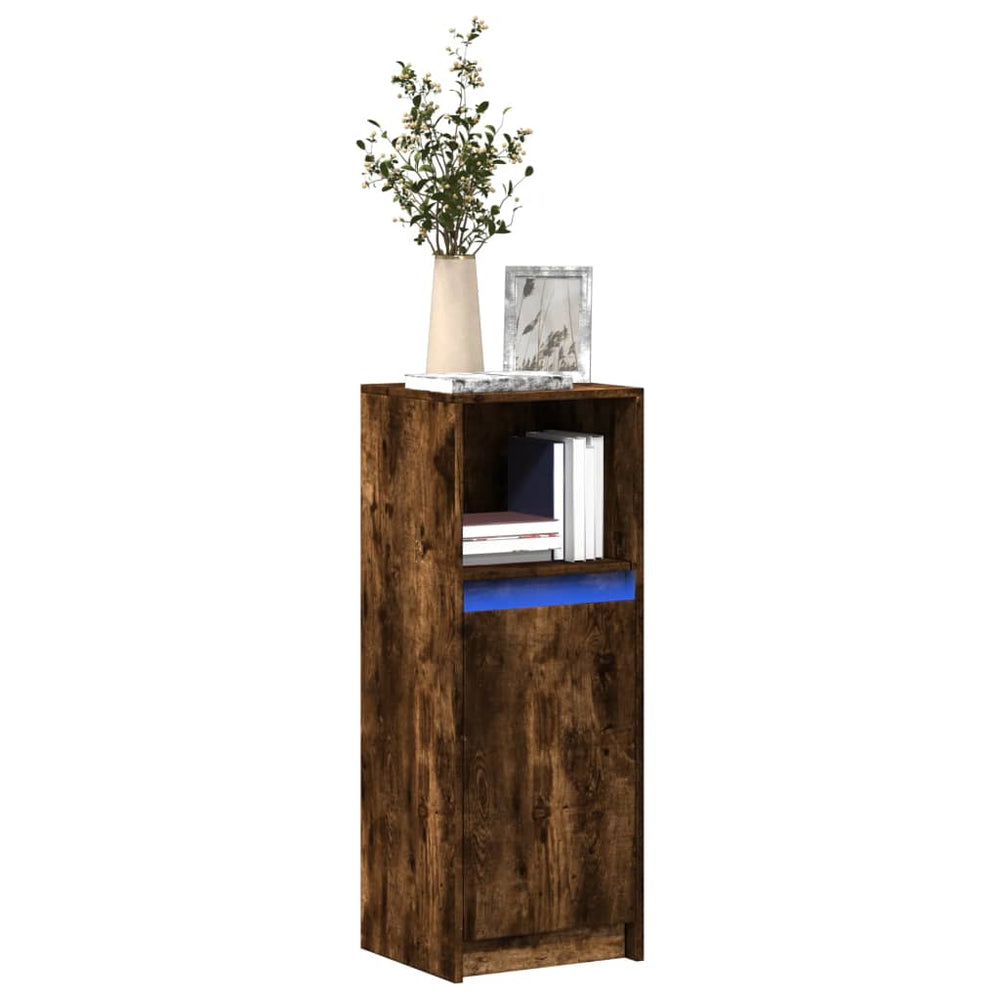 LED Sideboard Räuchereiche 100 cm