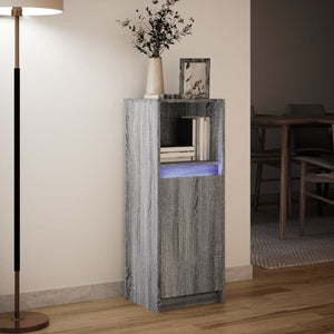 LED Sideboard Grau Sonoma 100 cm
