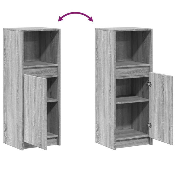 LED Sideboard Grau Sonoma 100 cm