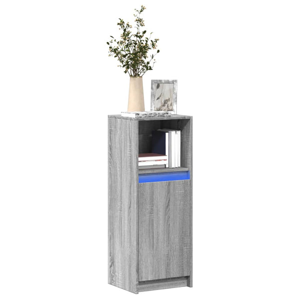 LED Sideboard Grau Sonoma 100 cm
