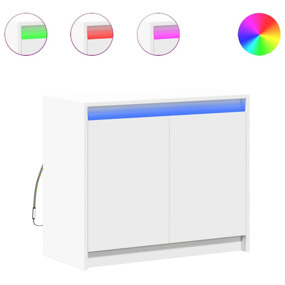 LED Sideboard Weiß 72x34x61cm