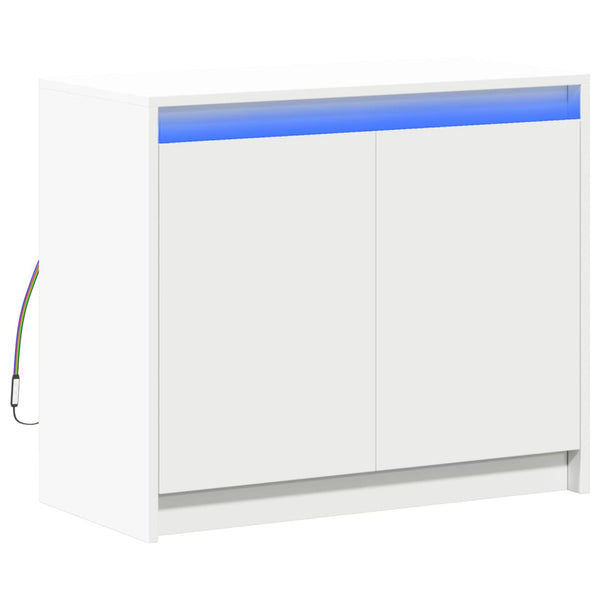 LED Sideboard Weiß 72x34x61cm