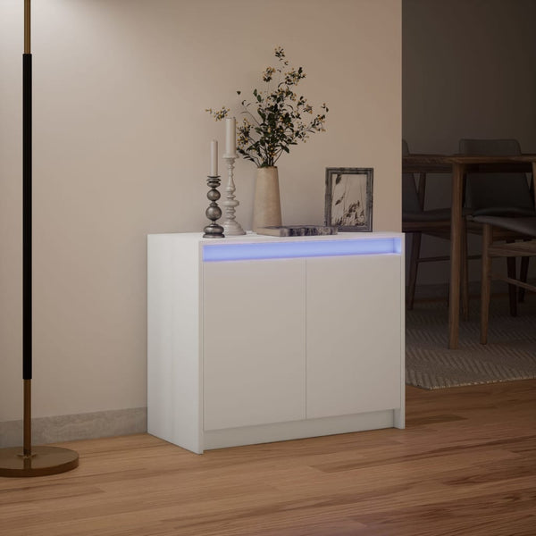 LED Sideboard Weiß 72x34x61cm