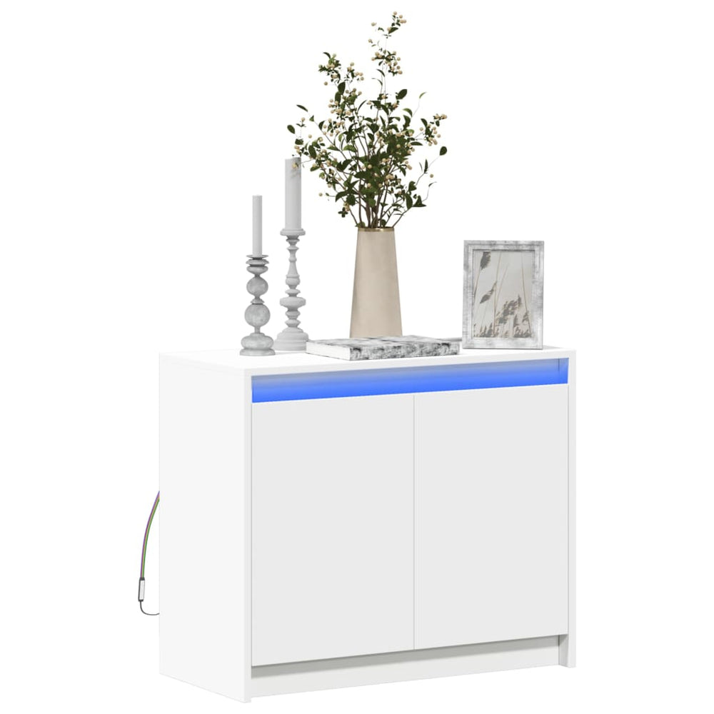LED Sideboard Weiß 72x34x61cm
