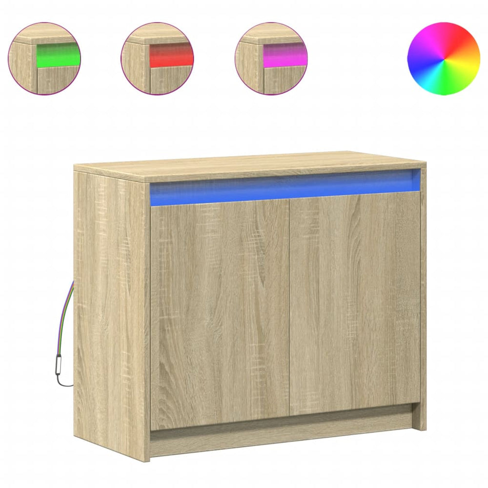 LED Sideboard Sonoma Eiche 72 cm