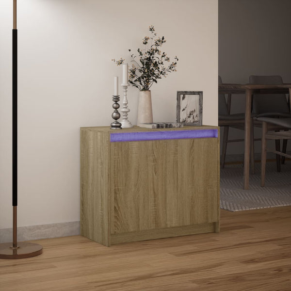LED Sideboard Sonoma Eiche 72 cm