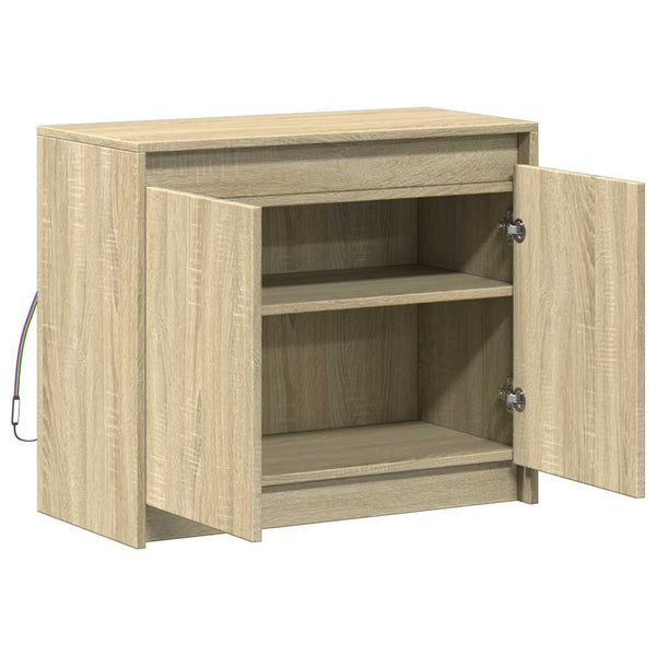 LED Sideboard Sonoma Eiche 72 cm