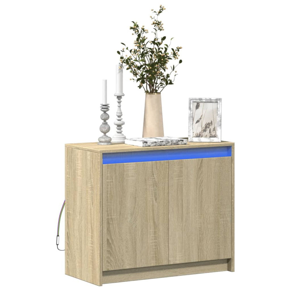 LED Sideboard Sonoma Eiche 72 cm