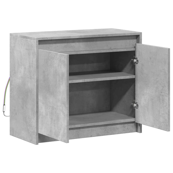 LED Sideboard Betongrau 72x61 cm